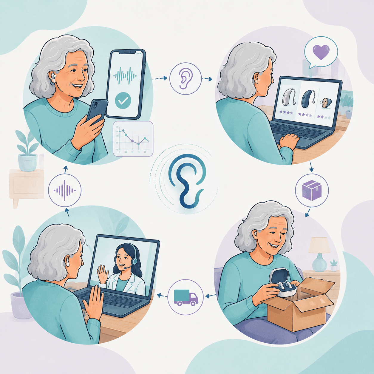 RIC, BTE, CIC e IIC: diferencas essenciais