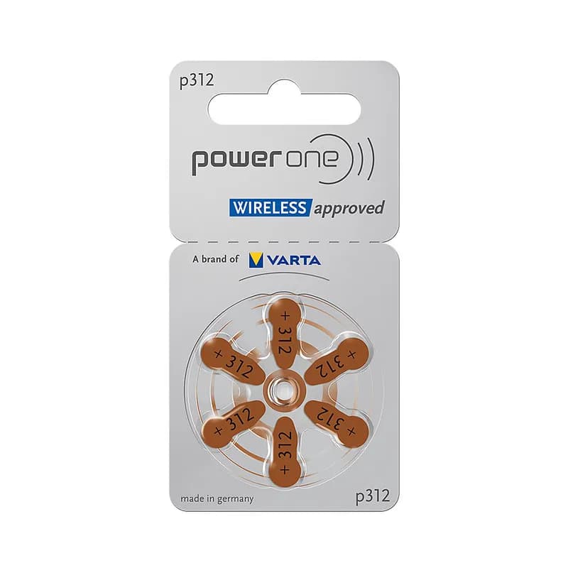 PowerOne Pilhas Power One 312 (embalagem de 60)