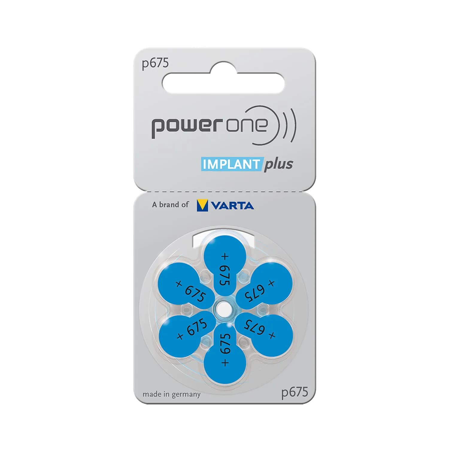 PowerOne Pilhas Power One 675 (embalagem de 60) para Implante Coclear